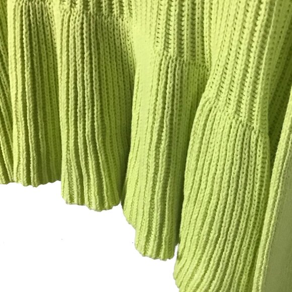 Free People Layer Cake Key Lime Green Turtleneck Knit Sweater - Picture 5 of 10